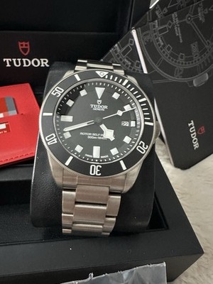NWB- TUDOR PELAGOS 25500TN Black, Titanium 42mm Watch Full Set & Docs, Unworn!