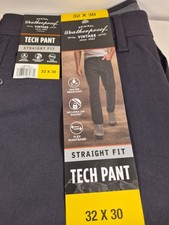 Weatherproof Vintage Men's Tech Pant Straight Fit Water Resistant Black 32x30