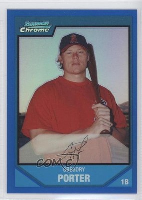 2007 Bowman Chrome Prospects Blue Refractor 124/150 Gregory Porter #BC112 0b5
