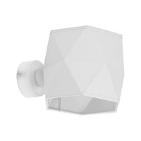 Wandleuchte Weiß Stoff Metall Up Down E27 Wandlampe Schlafzimmer Wohnzimmer