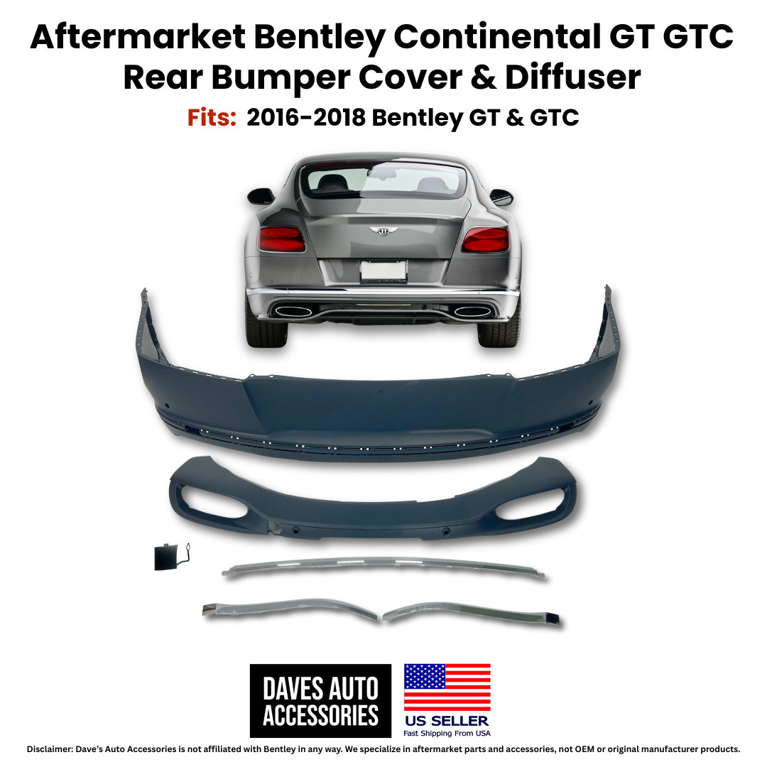 Bentley Continental GT 2016–18 Rear Bumper Diffuser Replacement
