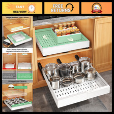 2 Pack Expandable Pull Out Cabinet Organizer, Slide Out Drawers, 14"-24" Width,