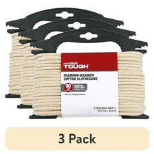 100ft Natural Cotton Clothesline Rope for Indoor Outdoor Drying Laundry Line