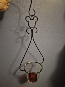 Mickey Mouse Black Metal Candle Holder/Plant Holder