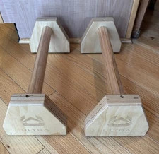 18” Wooden Parallettes Bars for Calisthenics - Handstand Push Up Bars , Training