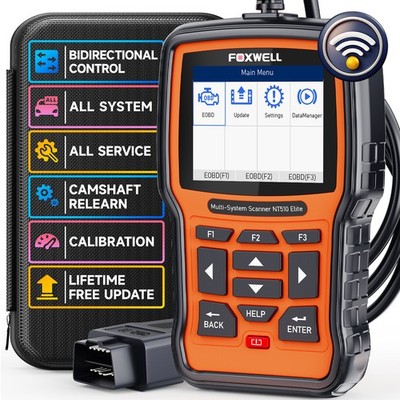 Foxwell NT510 Elite Bidirectional Car OBD2 Scanner Diagnostic ABS SRS TPMS DPF