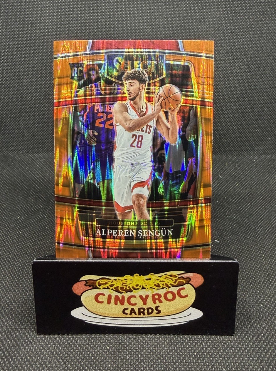 2021-22 Panini Select Alperen Sengun Concourse #19 Orange Flash Prizm RC