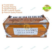 Indian Cultura Two Reeds 3 Octave 37 Keys Harmonium 5 Stopper Multifold Bellow