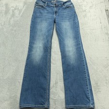 Wrangler Womens Boot Cut Cowboy Western Jeans Embellished Pockets Size 11x34