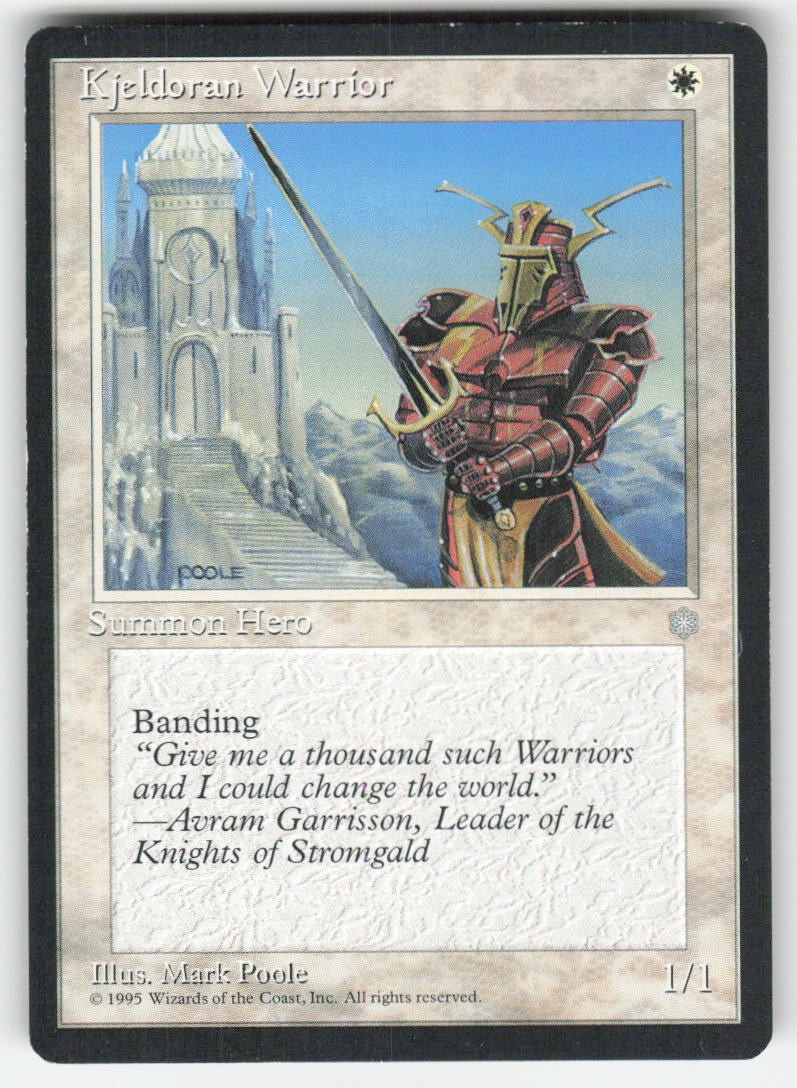 1995 Kjeldoran Warrior Ice Age 41 MTG