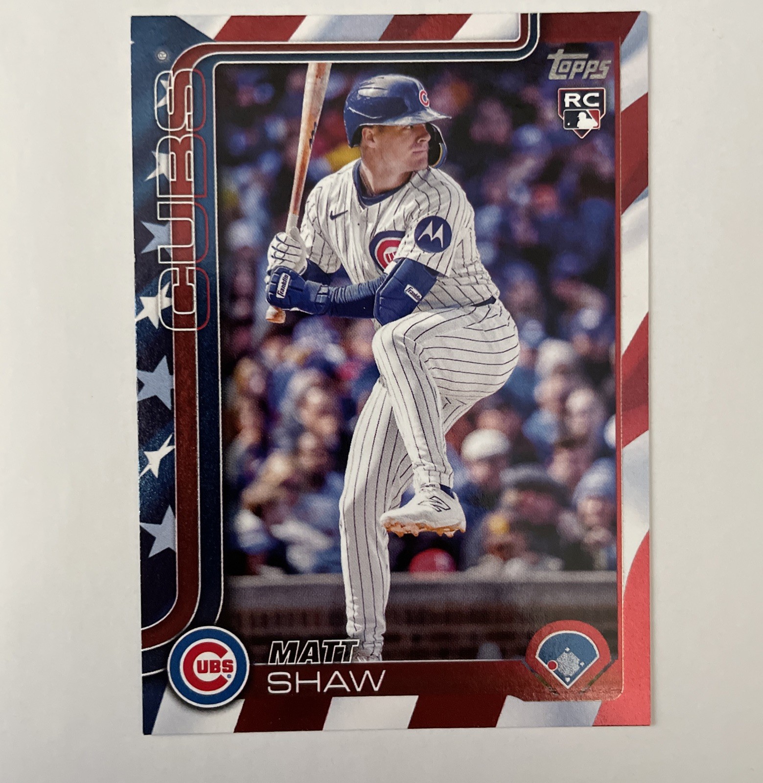 MATT SHAW 2025 Topps Update RC Independence Day SSP /76 US200 Cubs Rookie 