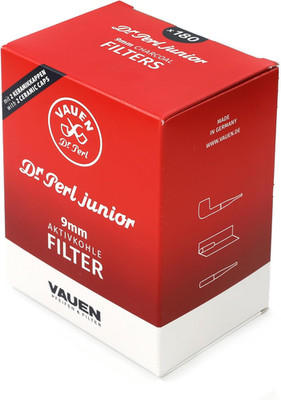VAUEN Dr. Perl Junior 9Mm Charcoal Pipe Filters, 180 Count Value Pack