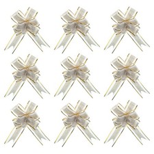 20Pcs Large Pull Bow Present Baskets Wrapping Bows Gift Ribbon Bows White