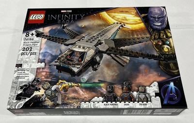 LEGO Marvel The Infinity Saga Black Panther Dragon Flyer 76186 202 Pcs NEW NIB