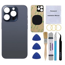 OEM Rear Back Glass Replacement for iPhone 15 Pro Max 6.7-inches with Reparin...