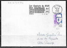 C162 - N° 2634 SEUL SUR LETTRE DE GIEN DU 03/05/90 DU 03/05/90 - FLAMME