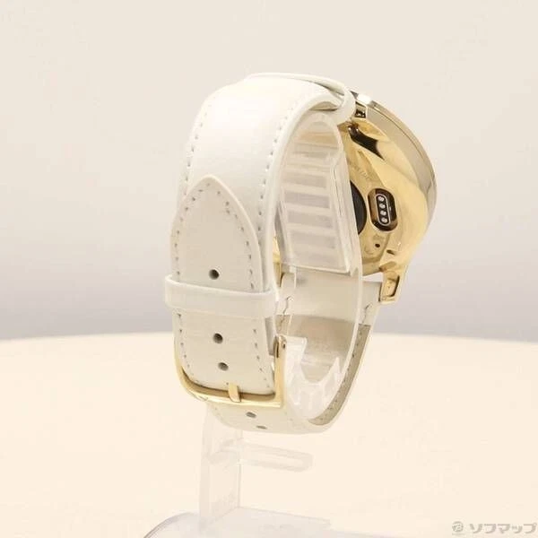 Garmin vivomove Luxe Hybrid Smartwatch 24K Gold PVD White Leather w/Manual - Image 3 of 4