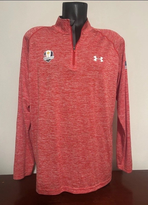 Under Armour Large Loose 1/4 Zip Shirt Ryder Cup Red 2016 Mens Red Golf PGA