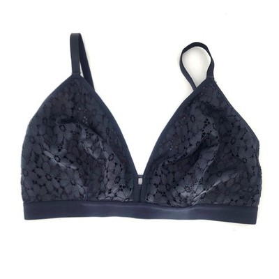 LIVELY Lace Triangle Bralette   Deep Blue   Size 3 (Medium / 34C 34D, 36A 36B)