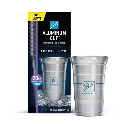 Ball Aluminum Cup Recyclable Party Cups - 20oz/10ct ( 2 pack)