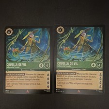 Disney Lorcana TCG Shimmering Skies Cruella De Vil Enchanted x2 92/204