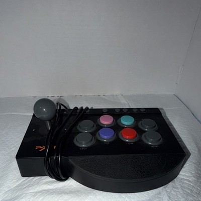 PXN Wired Arcade Fight Stick Joystick Controller Multicolor Buttons Black
