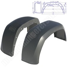 2x AL-KO Anhänger Kotflügel Schutzblech 240x806mm / 24x80cm / 24/80cm ALKO EA240