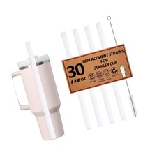 Reusable Straws for Stanley Cup 30oz  40oz  64oz, Replacement Long Straw wi...