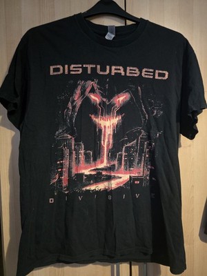 Disturbed Official Licenced Divisive Tour Black T Shirt Size L Metal Rock Band