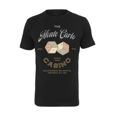 Mister Tee Monte Carlo Tee T-Shirt Noir Court Monte Carlo Casino Hommes - Photo 1/2