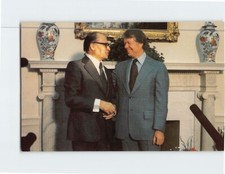 Postcard President Jimmy Carter & Israeli PM Menachem Begin White House USA