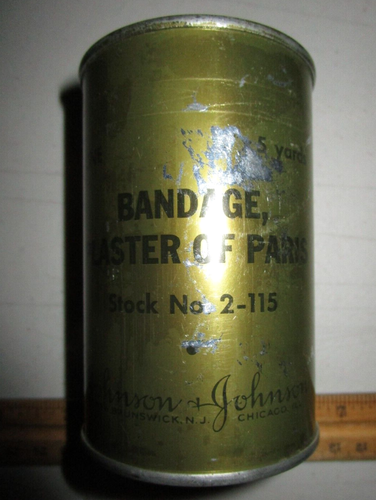 ORIGINAL JOHNSON JOHNSON WWII US ARMY BANDAGE PLASTER OF PARIS 