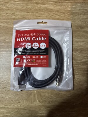 8K Ultra High Speed HDMI Cable 6.6ft