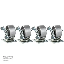 5" x 2" Swivel Casters Steel Wheel w/ Brake (4) 1000lb each Tool Box