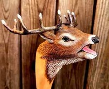 Wooden walking stick hand carved beautiful Animal wooden walking cane