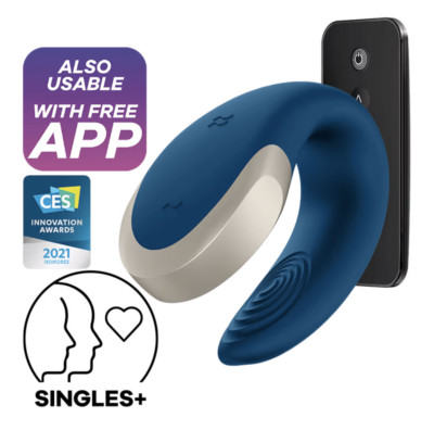 Satisfyer Luxury Double Love Couples Vibrator with App Control and Remote