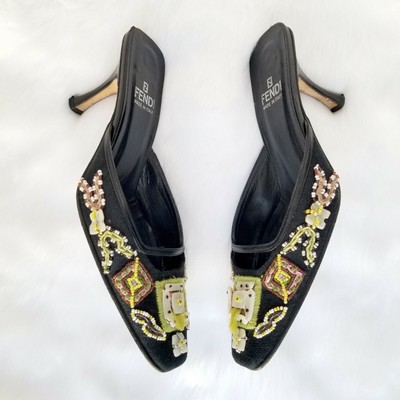 lime green fendi slides