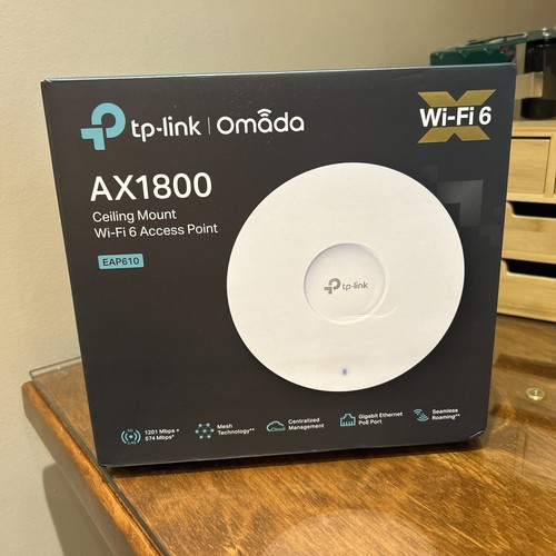 NEW TP-Link EAP610 | AX1800 Omada Wireless Tri-Band Wi-Fi 6 Access Point Wifi