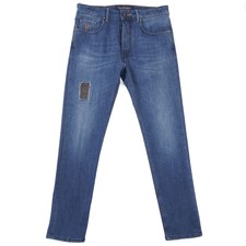 Handpicked Tapered Regular-Fit 'Imola' Medium Blue Stretch Denim Jeans 32x30 NWT