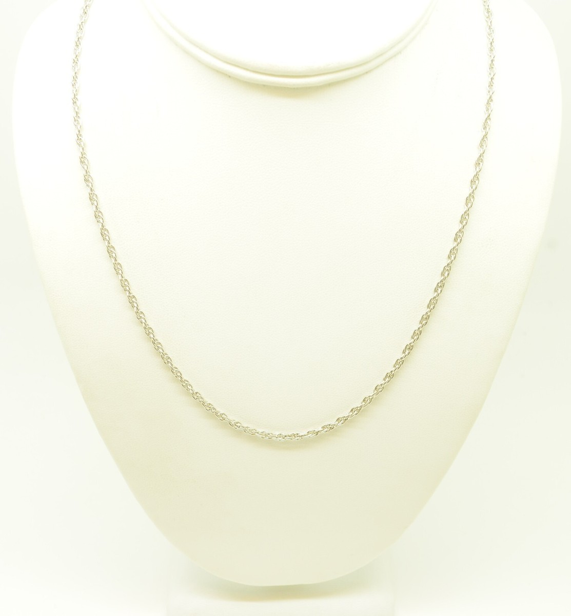Sterling Silver Twisted Cable Chain Necklace 18.0