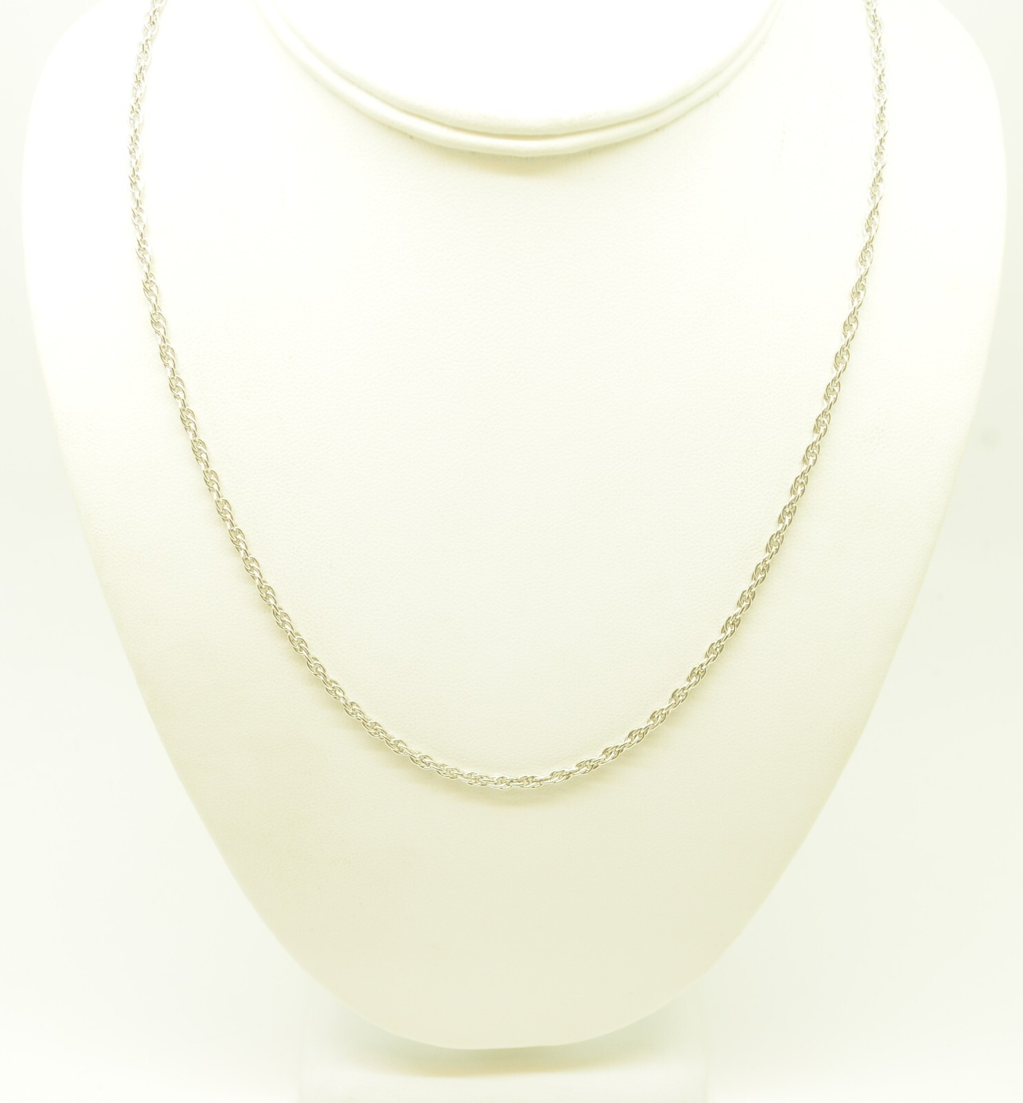 Sterling Silver Twisted Cable Chain Necklace 18.0… - image 1