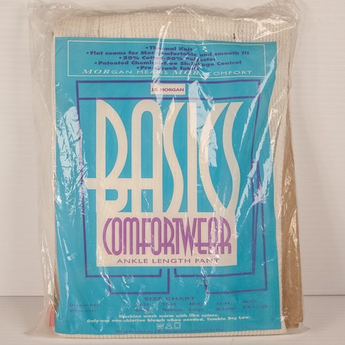 Pantalones térmicos largos Johns Waffle JE Morgan para hombre hasta el tobillo talla grande nuevos de colección años 80 - Imagen 2 de 3