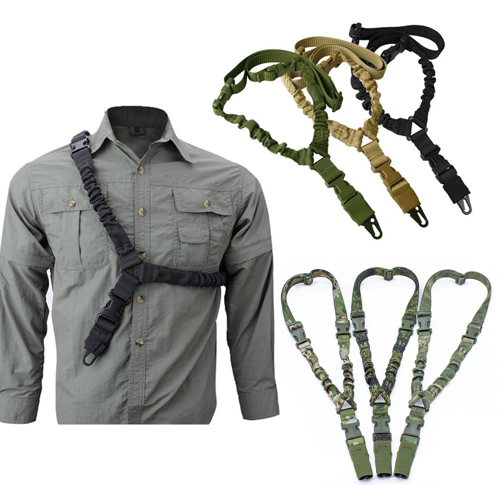 Sub-TAdjustable Sling,One Single Point Sling Strap Bungee Sling QD Buckle Sling