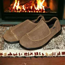Propet Cush 'N Foot Slip On Mens Sand Corduroy Casual Slippers 7.5 5E M0202SACE