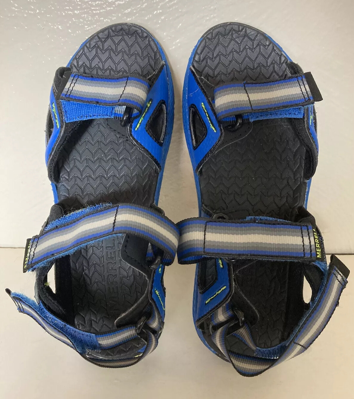 Merrell Sandali da Escursionismo Ragazzi Hydro Blaze Regolabili Blu Grigio Nero Tg 13 M