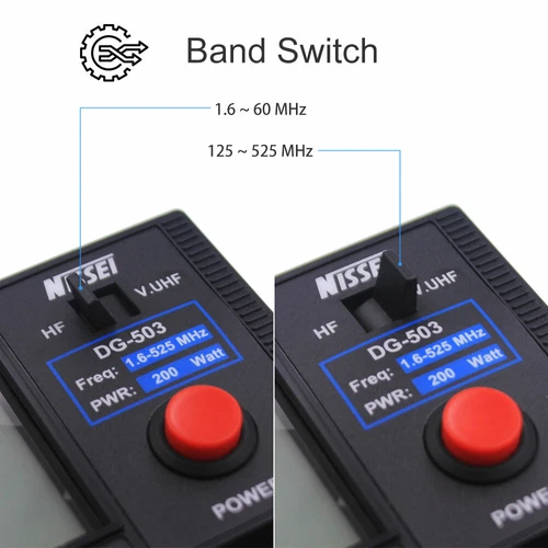 NISSEI DG-503 SWR Digital RF Power Meter 1.6-525Mhz Short Wave Meter US STOCK - Zdjęcie 2 z 6
