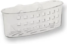 Kitchen Sink Caddy Dish Soap Scrubber Sponge Holder Basket with Suction Cups - C