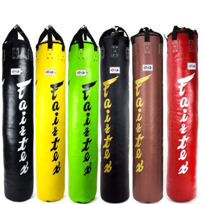 Fairtex 6ft Filled Punch Bag Muay Thai Boxing Banana Bag Hanging