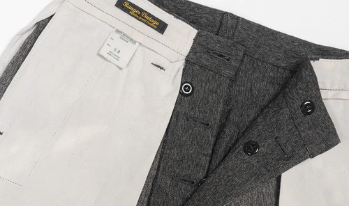 Retro Business Pants Men's Baggy Cotton Trousers Casual High Waist Loose Fit - Bild 4 von 10