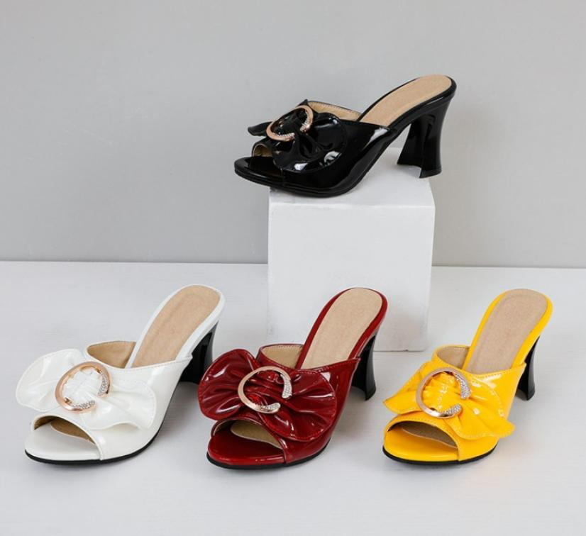 PANTOFOLA D’ORO Sandalo donna estate punta aperta tacco a blocco pantofola tacco alto abito pompa scarpe da festa